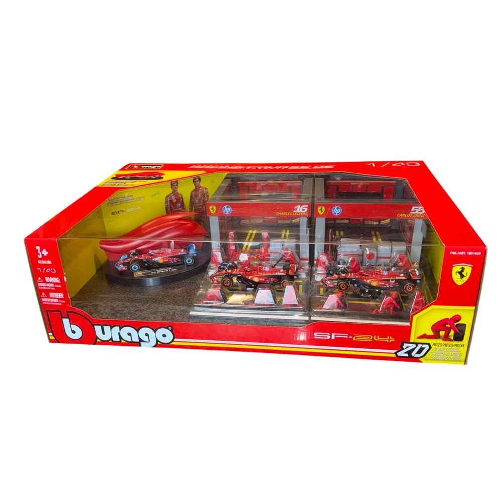 Bburago Ferrari SF 24 1 43 Scale Racing Course DE Diecast Model Cars & Figures